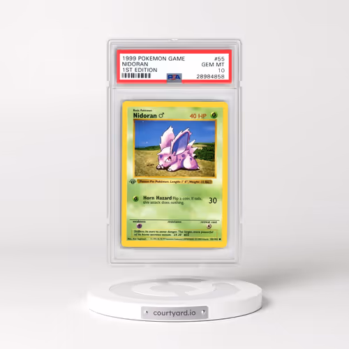 1999 Pokémon Game #55 Nidoran - 1st Edition (PSA 10 GEM MINT)