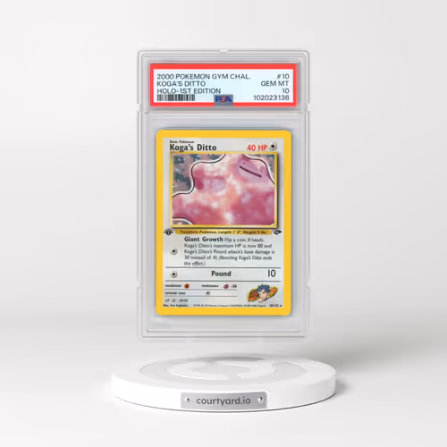 2000 Pokémon Gym Challenge #10 Koga's Ditto - 1st Edition Holo (PSA 10 GEM MINT)