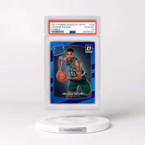 2017 Panini Donruss Optic #198 Jayson Tatum - Purple (PSA 10 GEM MINT)