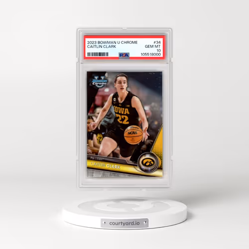 2023 Bowman University Chrome #34 Caitlin Clark (PSA 10 GEM MINT)