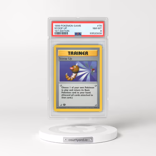 1999 Pokémon Game #78 Scoop Up - 1st Edition (PSA 8 NM-MT)