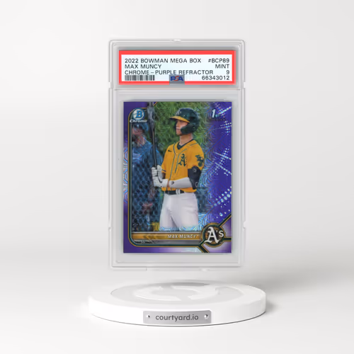 2022 Bowman Mega Box Chrome #89 Max Muncy - Purple Refractor (PSA 9 MINT)