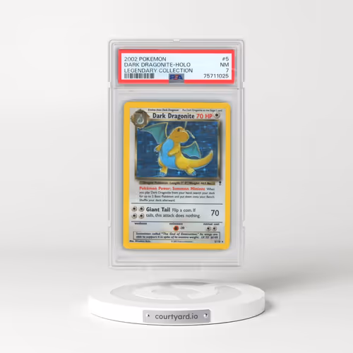 2002 Pokémon Legendary Collection #5 Dark Dragonite - Holo (PSA 7 NM)