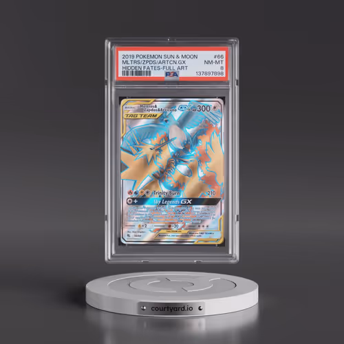 2019 Pokémon Sun & Moon Hidden Fates #66 Moltres & Zapdos & Articuno GX - Holo Full Art (PSA 8 NM-MT