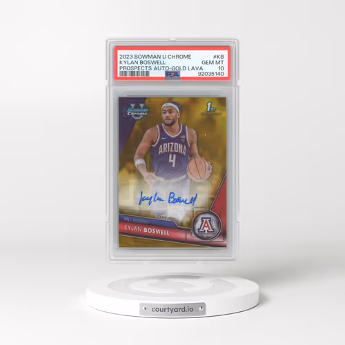 2023 Bowman University Chrome Bowman Chrome Prospects Autographs #KB Kylan Boswell - Gold Lava (PSA 10 GEM MINT)