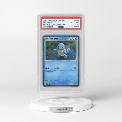 2023 Pokémon Svp EN-SV Black Star Promo #048 Squirtle - 151 Poster Collection (PSA 10 GEM MINT)