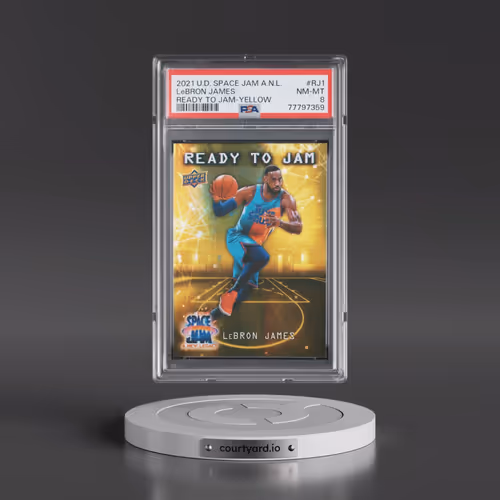 2021 Upper Deck Space Jam A New Legacy Ready to Jam #RJ1 LeBron James - Yellow (PSA 8 NM-MT)