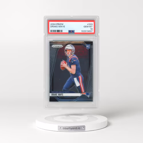2024 Panini Prizm #329 Drake Maye (PSA 10 GEM MINT)