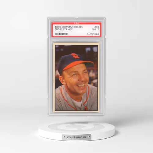 1953 Bowman Color #49 Eddie Stanky (PSA 7 NM)