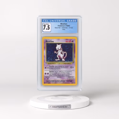 1999 Base Set #10/102 Mewtwo - Holo (CGC 7.5 NM+)