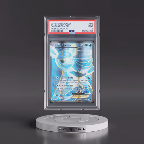 2016 Pokémon XY Fates Collide #116 Glaceon EX - Holo Full Art (PSA 9 MINT)