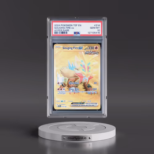 2024 Pokémon Tef EN-Temporal Forces #214 Gouging Fire EX - Holo Hyper Rare (PSA 10 GEM MINT)