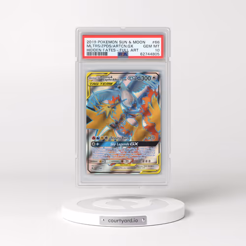 2019 Pokémon Sun & Moon Hidden Fates #66 Moltres & Zapdos & Articuno GX - Holo Full Art (PSA 10 GEM
