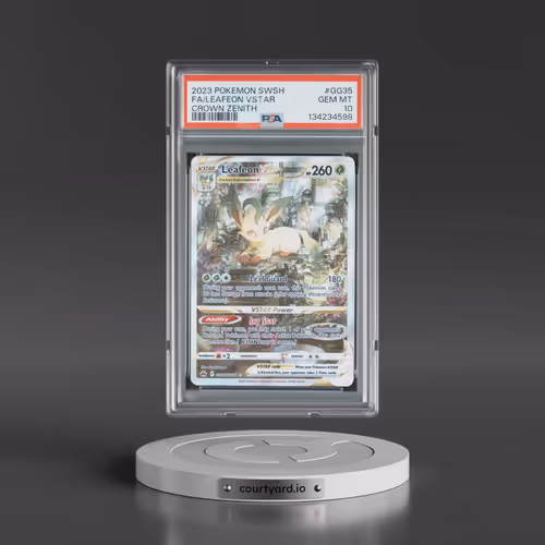 2023 Pokémon Sword and Shield Crown Zenith #GG35 Leafeon Vstar - Full Art (PSA 10 GEM MINT)