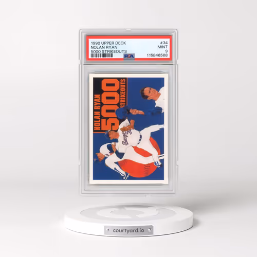 1990 Upper Deck #34 Nolan Ryan - 5000 Strikeouts (PSA 9 MINT)