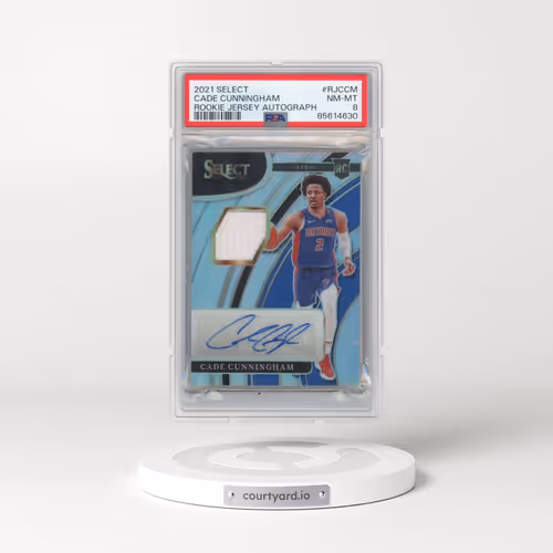 2021 Panini Select Rookie Jersey Autographs #RJCCM Cade Cunningham (PSA 8 NM-MT)