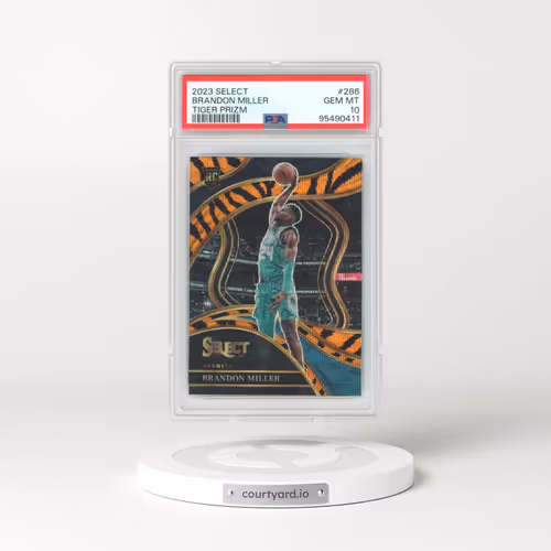 2023 Panini Select #286 Brandon Miller - Tiger Prizm (PSA 10 GEM MINT)