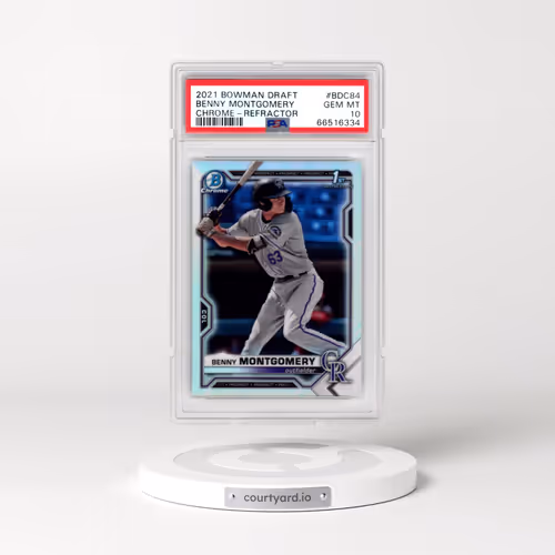 2021 Bowman Draft #BDC84 Benny Montgomery - Chrome-Refractor (PSA 10 GEM MINT)