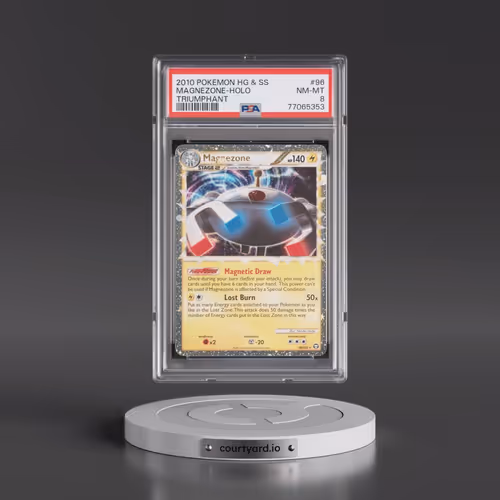 2010 Pokémon Heartgold & Soulsilver Triumphant #96 Magnezone - Holo (PSA 8 NM-MT)