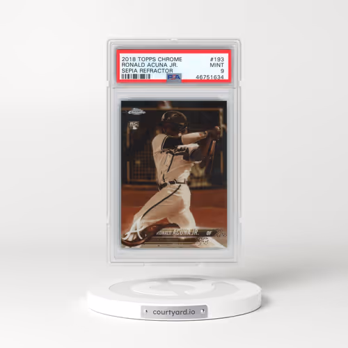 2018 Topps Chrome #193 Ronald Acuna Jr. - Sepia Refractor (PSA 9 MINT)