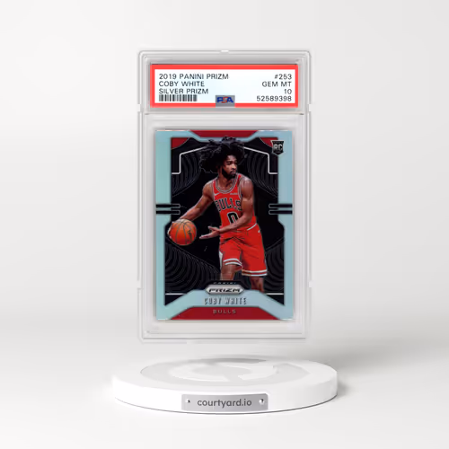 2019 Panini Prizm #253 Coby White - Silver Prizm (PSA 10 GEM MINT)