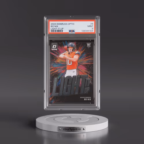 2024 Panini Donruss Optic Light It Up #6 Bo Nix (PSA 9 MINT)