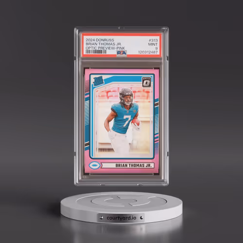 2024 Panini Donruss #313 Brian Thomas Jr. - Optic Preview-Pink (PSA 9 MINT)