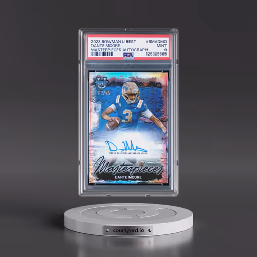 2023 Bowman University Best Bowman Masterpieces Autographs #BMADMO Dante Moore (PSA 9 MINT)