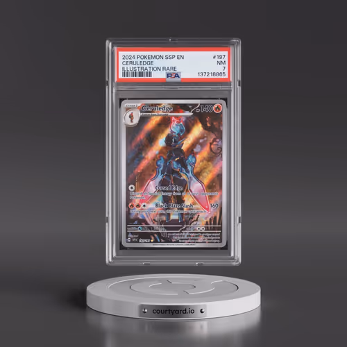2024 Pokémon Ssp EN-Surging Sparks #197 Ceruledge - Illustration Rare (PSA 7 NM)