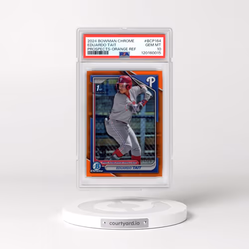 2024 Bowman Chrome Prospects #BCP164 Eduardo Tait - Orange Refractor (PSA 10 GEM MINT)