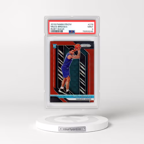 2018 Panini Prizm #278 Miles Bridges - Ruby Wave (PSA 9 MINT)