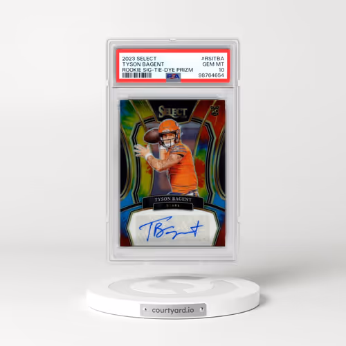 2023 Panini Select Rookie Signatures #RSITBA Tyson Bagent - Tie-Dye Prizm (PSA 10 GEM MINT)