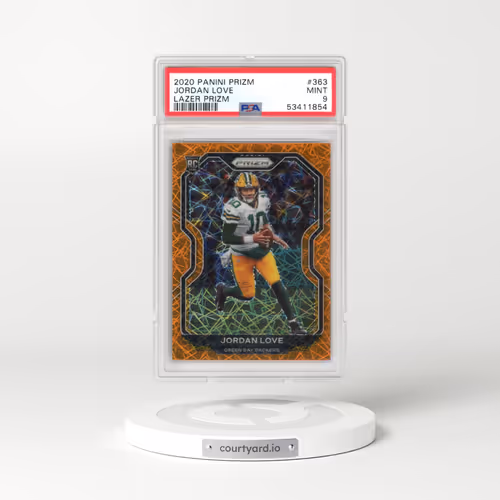 2020 Panini Prizm #363 Jordan Love - Lazer Prizm (PSA 9 MINT)