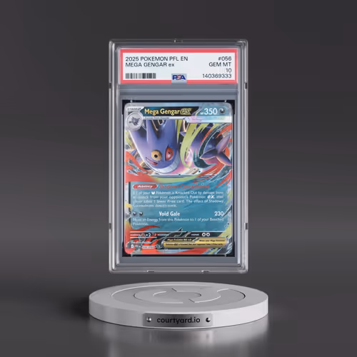 2025 Pokémon Pfl EN-Phantasmal Flames #056 Mega Gengar EX - Holo (PSA 10 GEM MINT)