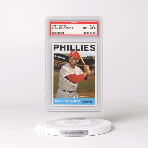 1964 Topps #191 Clay Dalrymple (PSA 8 NM-MT)