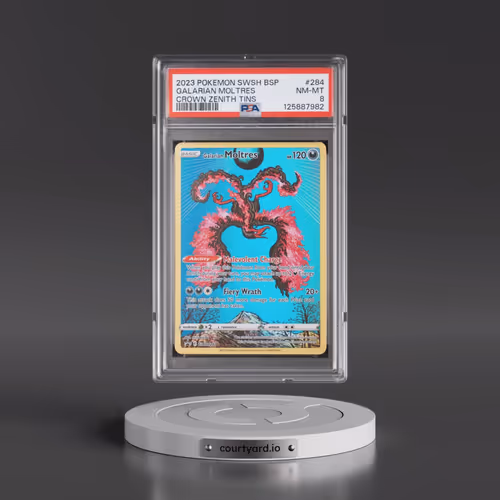 2023 Pokémon Swsh Black Star Promo #284 Galarian Moltres - Crown Zenith Tins (PSA 8 NM-MT)
