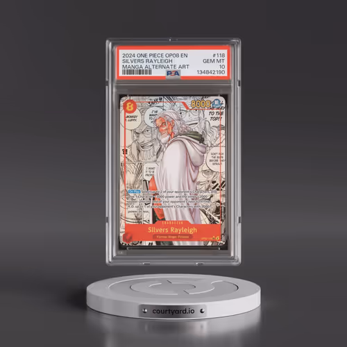 2024 One Piece OP08-Two Legends #118 Silvers Rayleigh - Manga Alternate Art (PSA 10 GEM MINT)