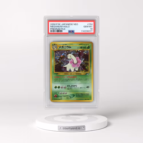 2000 Pokémon Neo #154 Meganium - Holo Premium File (PSA 10 GEM MINT)
