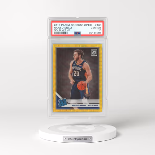 2019 Panini Donruss Optic #163 Nicolo Melli - Gold Wave (PSA 10 GEM MINT)