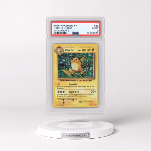2016 Pokémon XY Evolutions #36 Raichu - Holo (PSA 9 MINT)