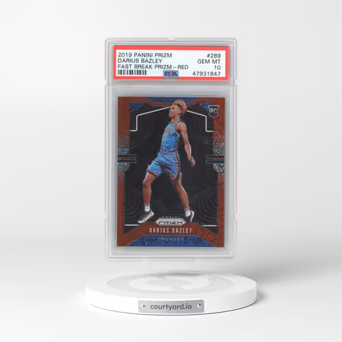 2019 Panini Prizm #289 Darius Bazley - Fast Break Prizm-Red (PSA 10 GEM MINT)