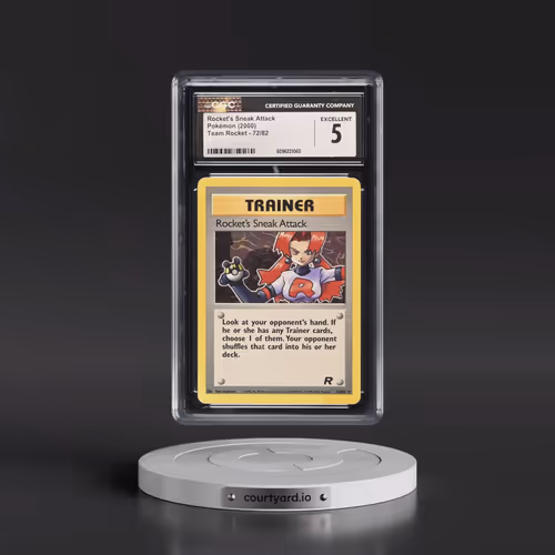 1999 Team Rocket #72/82 Rocket's Sneak Attack (CGC 5 EX)