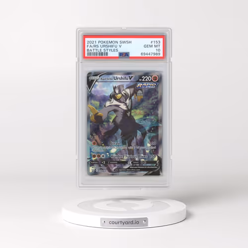 2021 Pokémon Sword & Shield Battle Styles #153 Rapid Strike Urshifu V - Holo Full Art (PSA 10 GEM MI