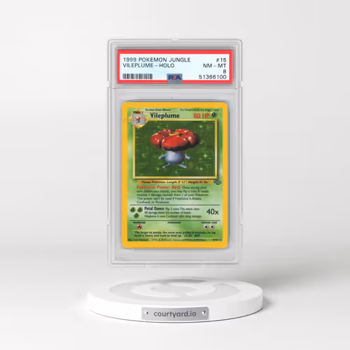 1999 Pokémon Jungle #15 Vileplume - Holo (PSA 8 NM-MT)