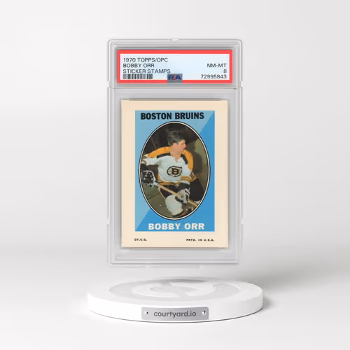 1970 Topps/OPC Sticker Stamps Bobby Orr (PSA 8 NM-MT)