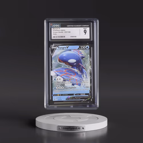 2023 Crown Zenith #037/159 Kyogre V - Holo (CGC 9 MINT)