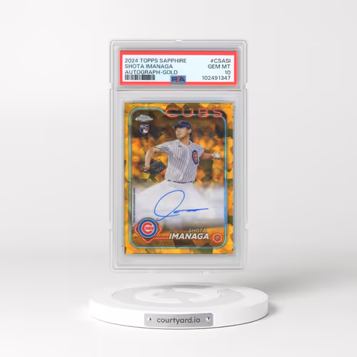 2024 Topps Chrome Sapphire Chrome Sapphire Autographs #CSASI Shota Imanaga - Gold (PSA 10 GEM MINT)