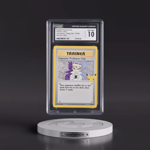 2021 Celebrations - Classic Collection #73/102 Imposter Professor Oak - Base Set Holo (CGC 10 GEM MI
