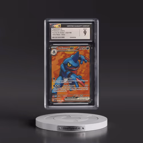 2023 Pokémon Svi EN-Scarlet & Violet #232 Toxicroak EX - Holo Ultra Rare (CGC 9 MINT)