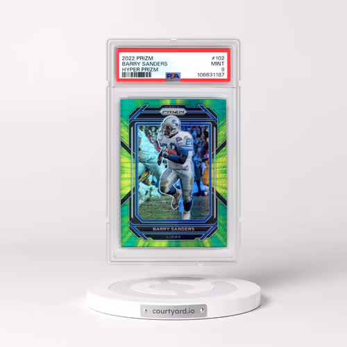 2022 Panini Prizm #102 Barry Sanders - Hyper Prizm (PSA 9 MINT)